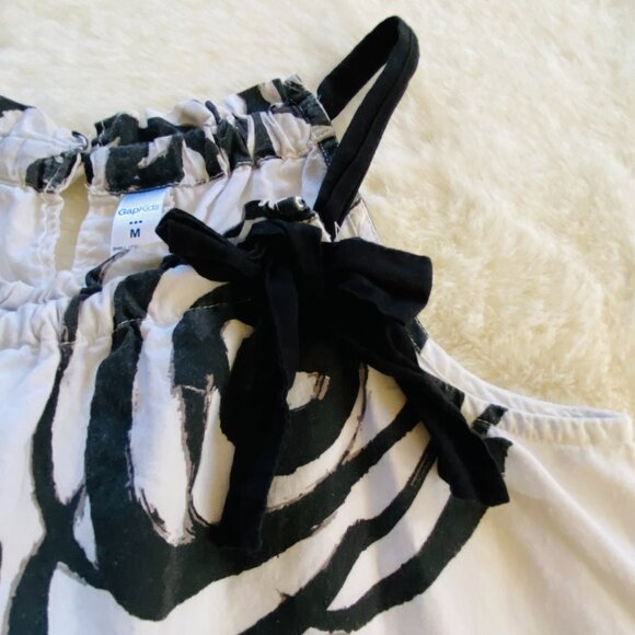 2/$18🌴 GAP Factory Kids Tank w/Black Abstract Flowers Girl's Size M (7-8) Cotton - Picture 4 of 10